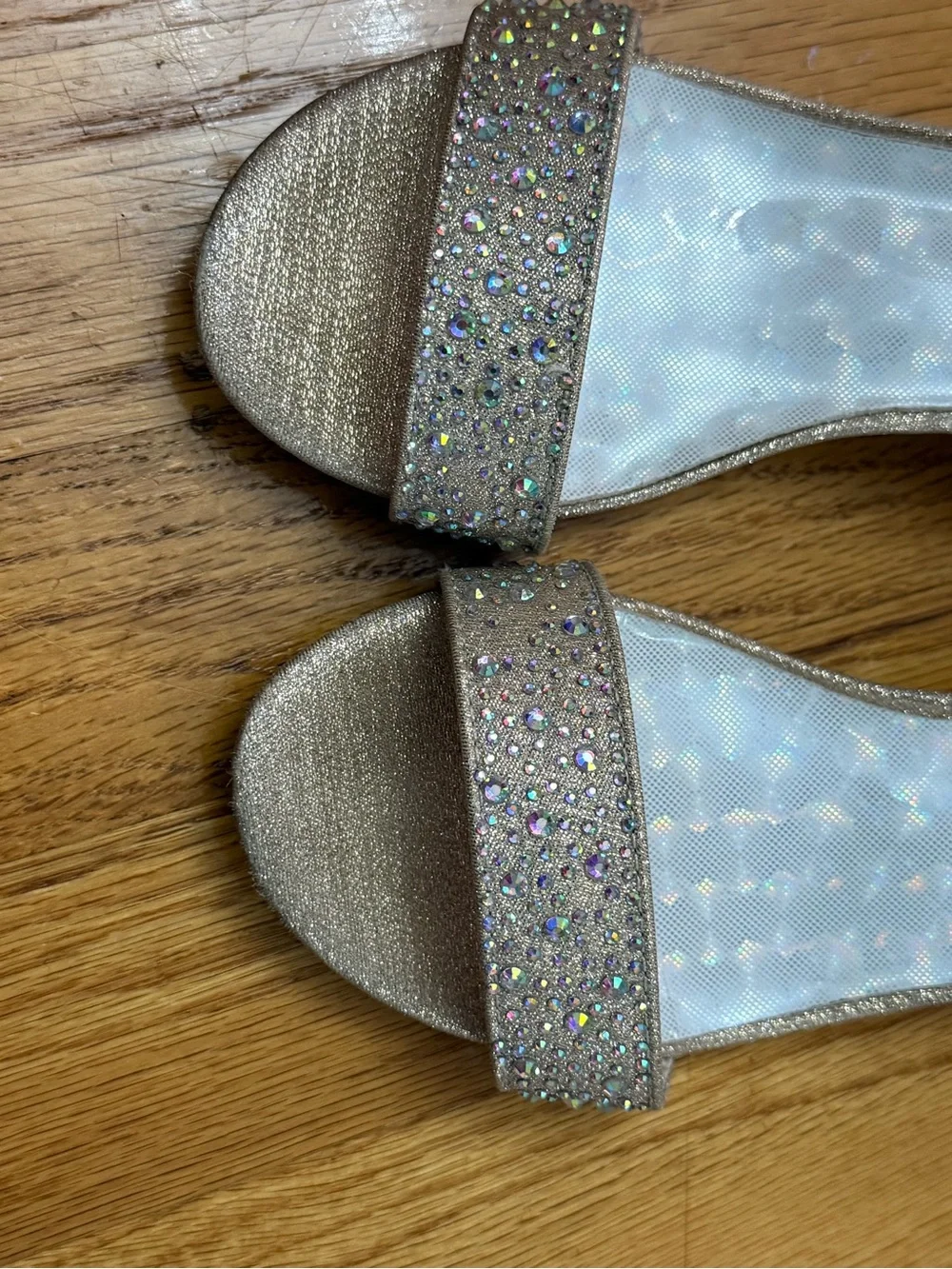 Girls Rhinestone Ankle-Strap Sandals